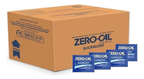 Adoçante Zero-cal Pó Sucralose C/50 Envelopes Kit 5
