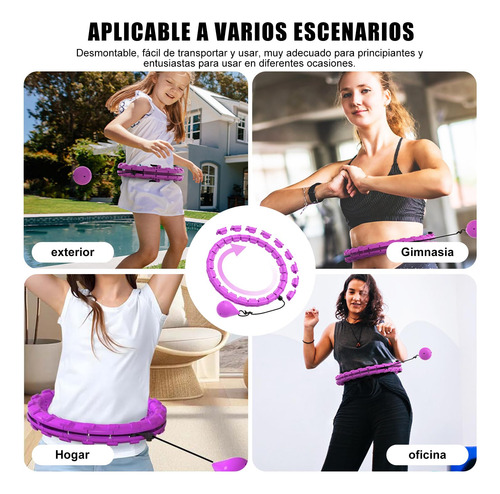 Hula Hoop Inteligente Con Peso, Anillo De Fitness Con Peso