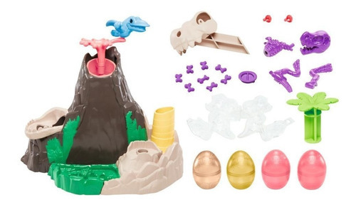 Imagen 3 de 5 de Play-doh Slime Dino Crew Volcan Hydro Glitz F1500 Masas Edu Color Multicolor