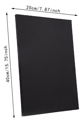 2 Piezas De Lona Negra Estirada Paneles De Lona De 20x40cm