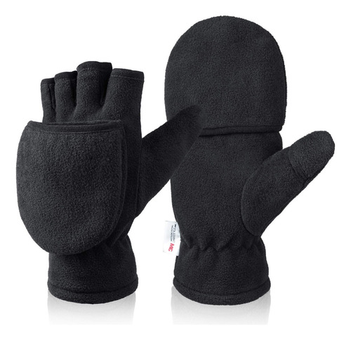 Guantes Convertibles De Invierno Con Tapa Abatible, Forro P.