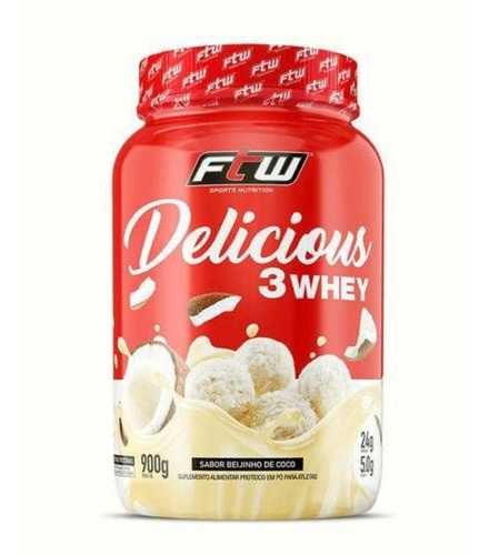 Delicious 3 Whey - 900g Beijinho De Coco - Ftw