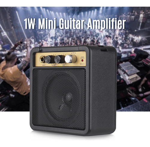 Mini Amplificador De Alto-falante Para Guitarra, 5 W, Com En