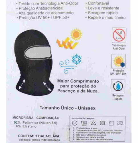 Imagem 3 de 7 de Balaclava Ciclismo Moto Bike Proteção Uv Tecido Anti-odor C