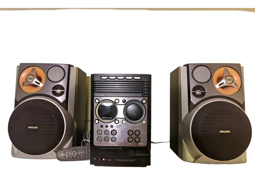 Minicomponente Philips Mc-m570, Am/fm/cd/usb/aux Funcionando Negro 100 W (Usado)