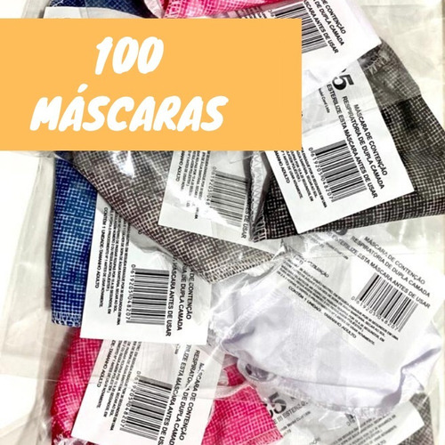 Kit Máscaras Contenção Respiratórias Mc5 Tecido Reutilizável