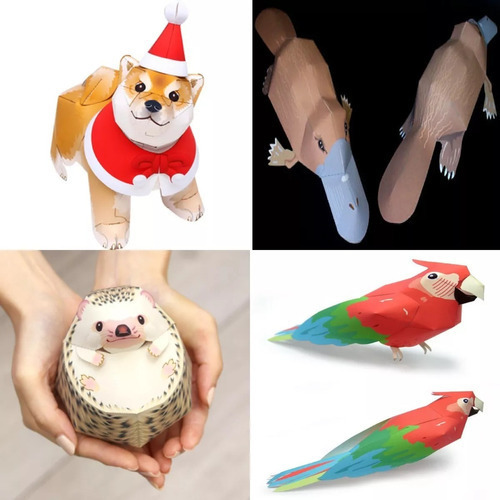300 Moldes Papercraft Plantillas Animales Pdf Patrones