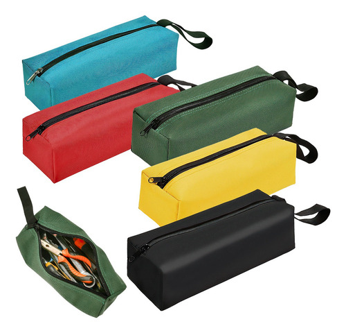 ( 5 Paquetes Bolsas Lona Con Cremallera Versátil Bolsa Mano