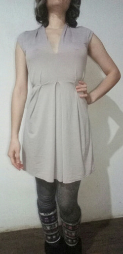 Vestido Escote En V Con Bolsillos