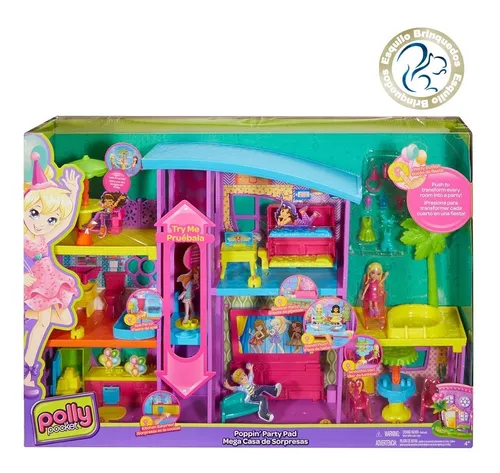 Brinquedo Boneca Mega Casa Surpresa Escala Polly Pocket GFR12 Completa  Original Matel Poly Playset em Promoção na Americanas