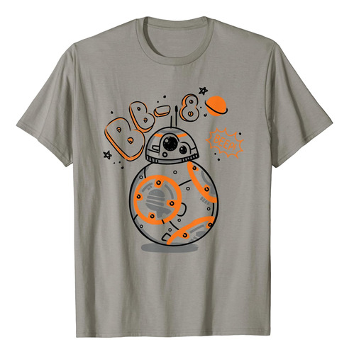 Star Wars Bb-8 Camiseta Droid Doodle Única En Su Tipo