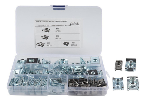 80 Piezas Car U Clip U Tuerca Kit Velocidad Sujetador 4