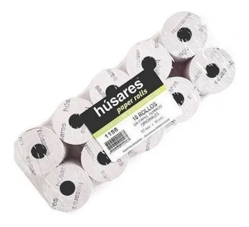 Pack X 10 Rollos Termico Husares 57 Mm X 30 Mt. 1156 