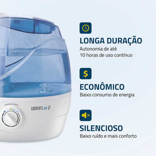 + Vendido Umidificador Ar Ultrassônico Confort Air2 Mondial