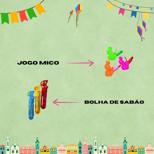 Kit 60 Prenda Festa Junina Brinquedos Doação Brinde Crianças