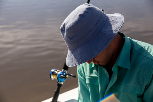 Sombrero Pescador Libertad Ajustable Adultos Unisex Azul Acero Xl