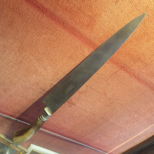 Cuchillo Antiguo El Lapacho Boro 43cm Gigante Facon Acero Al Marrón (Usado)