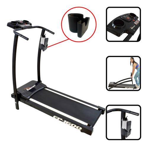 Esteira Elétrica Ep 1600 Ginástica Dobrável Bivolt + Brinde