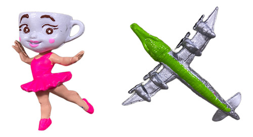 Brainrots Figuras Set 6 Pzs Burbaloni, Bombardrilo, Sahur