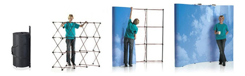Backing Publicitario Plegable De Aluminio Con 2 Reflectores