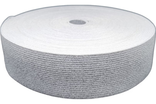 Elástico Textil Fantasía C/lurex Ancho 3 Cm Pieza X 10 Mts Con Lurex Plateado