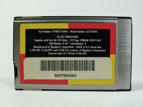 Pc Card Fax Modem 14.4 Data Vintage Colección (Usado)