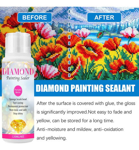 Sellador De Pintura Artística Diamond 5d Con Esponja, 1 Paqu