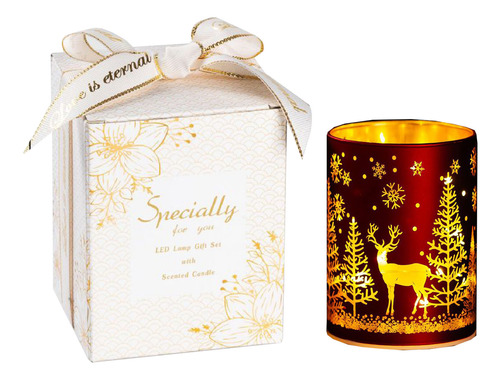 Ambiente De Natal Decorado Com Velas Perfumadas De Led Chris