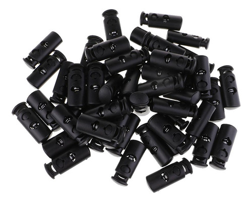 Práctico 50pcs Cordón De Doble Agujero Cerraduras Hebilla
