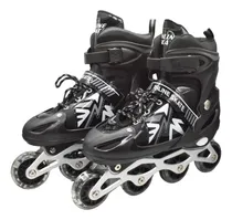 Comprar Patines Rollers Extensibles Con Luz Negros Talles 39-43