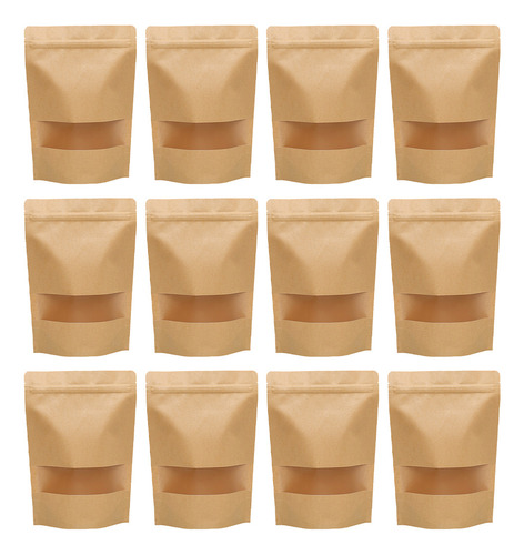 Sello De Bolsas De Papel Kraft Kraft Flat Heat Window, 50 Un