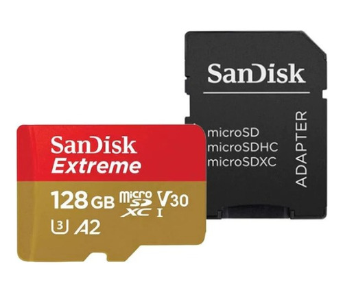 Microsd Sandisk Extreme 128gb 4k A2 U3