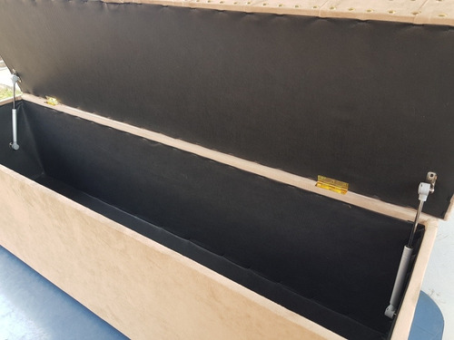 Pie De Cama Capitoné Con Tachas 1.50 Metros