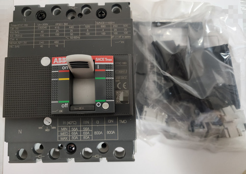 Interruptor Automatico Moldeado 4p 80a Xt1c 160 1sda067405r1