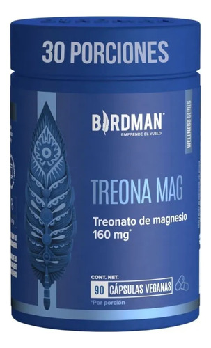 Suplemento Fitness Birdman Magnesium Threonate 90 Caps Wst Sin Sabor