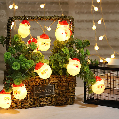 Guirnalda De Luces De Papá Noel For Decoración De Navidad,