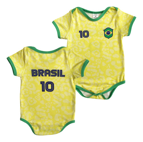 Body De Bebe Do Brasil Amarelo Copa Do Mundo Qatar Hexa 6