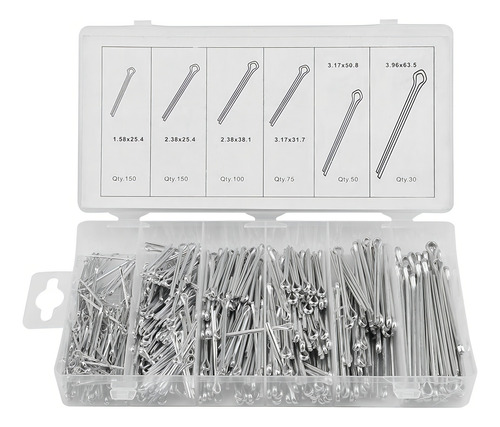 Pasadores De Chaveta - 555pc/set Pin De Chaveta Enganche Mecánico Kit De Clip De Sujeción Para Tractor De Pelo Con Estuche