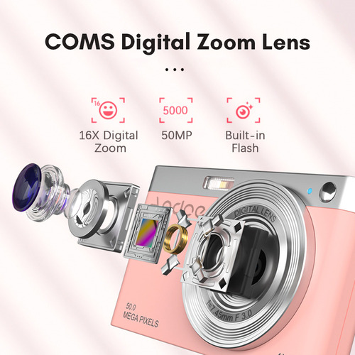 Videocámara Digital Compacta 4k Andoer De 50 Megapíxeles