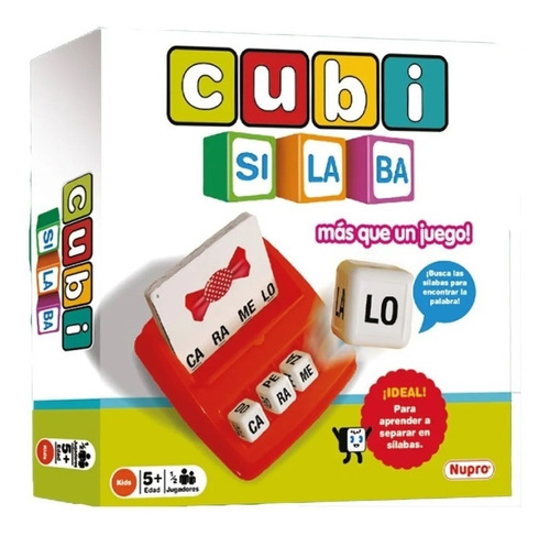 Juego De Mesa Cubi Sílabas Palabras Leer Nupro Didáctico