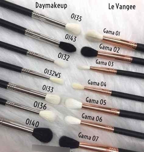 4 Pincéis Esfumar Iluminar P Olhos Le Vangee Macrilan =