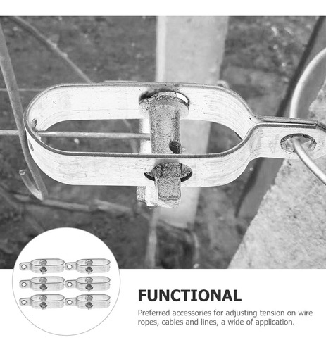 Yardwe Tensor De Alambre De 6 Uds Tensores De Acero Y Hierro Tensor De Cuerda De Alambre Tensor De Alambre De Metal Resistente Herramienta Tensora De Cuerda De Cable De Acero para Tensar