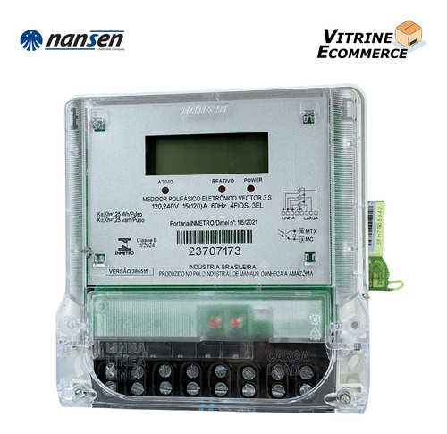 Medidor De Consumo Energia Digital Trifásico Bivolt Nansen