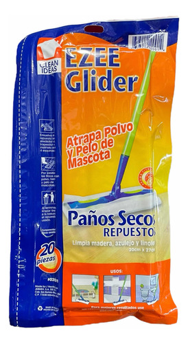 Pack 6x Paño Seco Repuesto Mop Total Clean Dry Cloth Refill