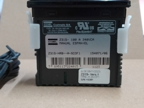 Coel Z31s Controlador De Temp. Refrigeracion 100 A 240vca