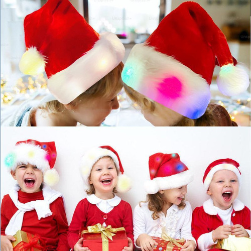 Gorro Navideño Para Adultos Con Iluminación Led Y Luz