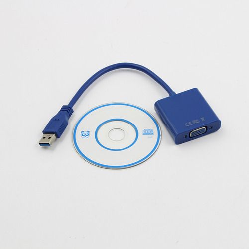 Adaptador De Cabo Vga 1pc Usb 3.0 Compatível Com Azul