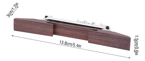 Roller Bridge Rosewood Base For 6 String Sg Jazz Guitar