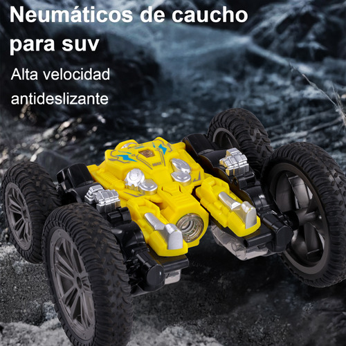 Juguete De Coche De Control Remoto De Acrobacias De 360 ° Color Amarillo