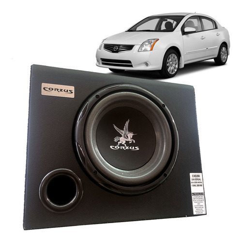 Caixa Subwoofer 200wrms Corzus Nissan Sentra B16 2008